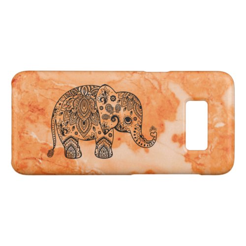 Rose_Gold Marble  Black Floral Paisley Elephant Case_Mate Samsung Galaxy S8 Case