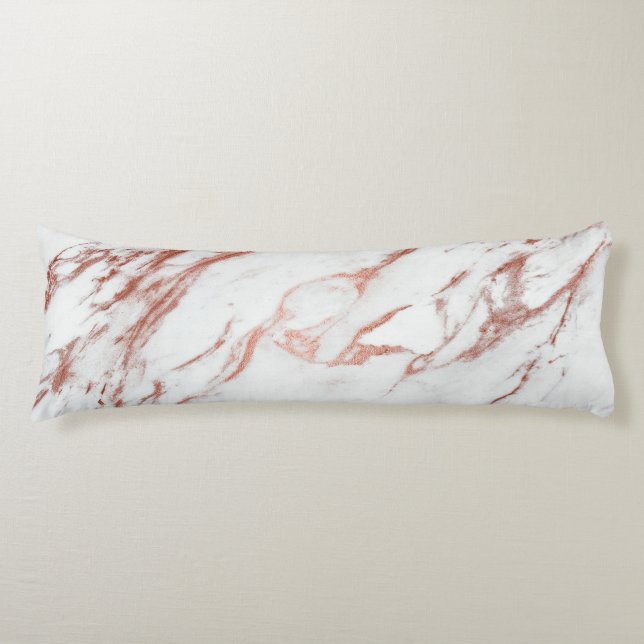 Rose Gold Marble Body Pillow (Front)