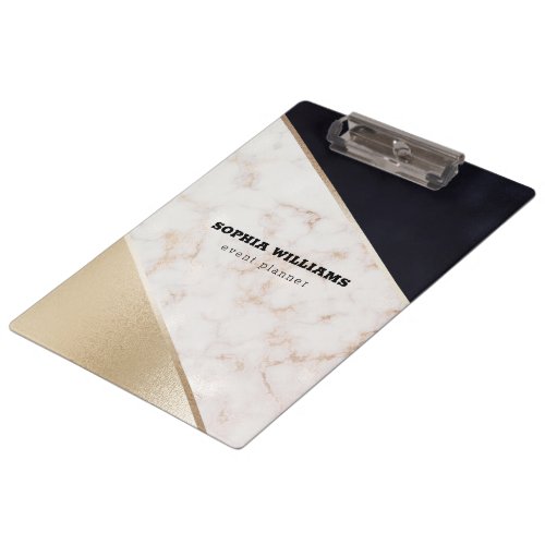Rose Gold Marble Champagne Texture Clipboard