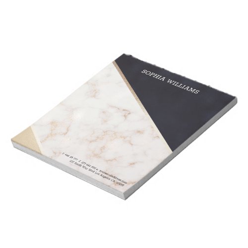 Rose Gold Marble Champagne Texture Notepad