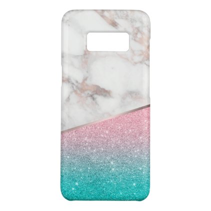 Rose-gold marble colorful sparkling glitter Case-Mate samsung galaxy s8 case