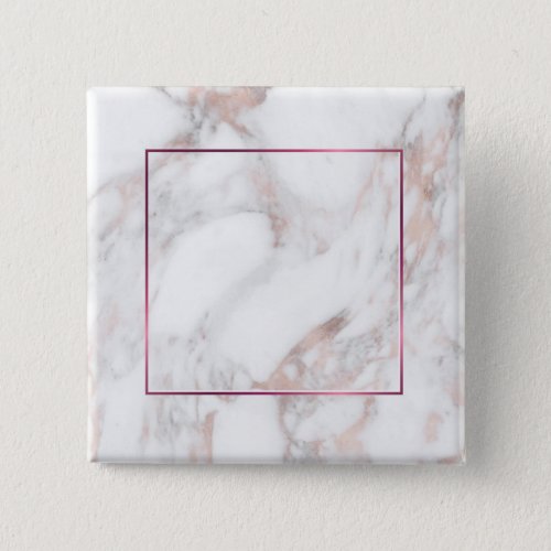 Rose Gold Marble Custom Elegant Blank Template Button