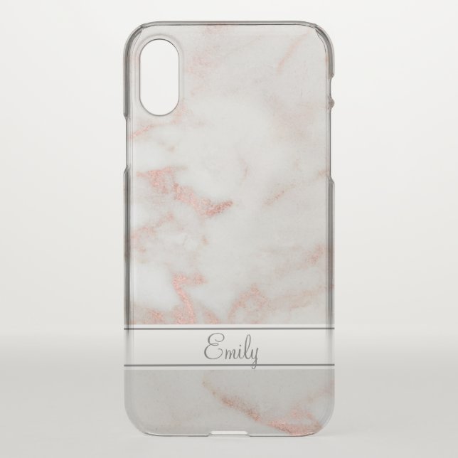 Rose Gold Marble Design Uncommon iPhone Case (Back)