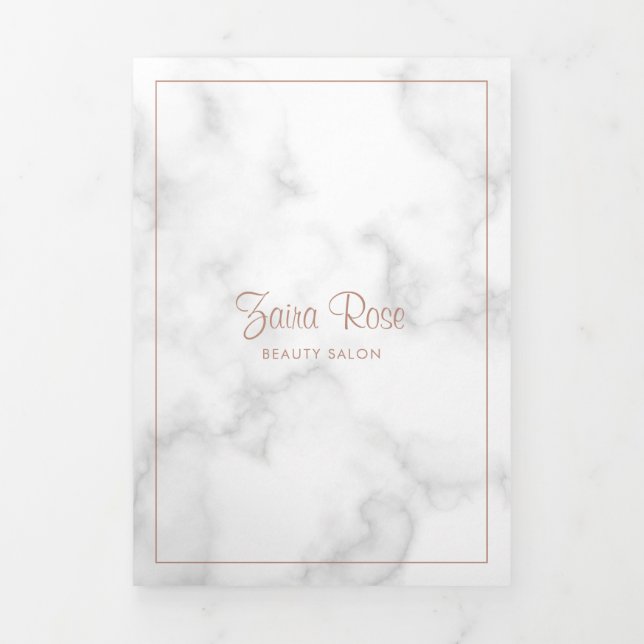 Rose Gold Marble Elegant Business Brochure (Cover)