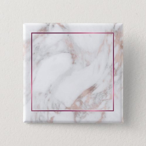 Rose Gold Marble Elegant Custom Blank Template Button