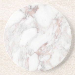 Rose Gold Marble Elegant Trendy Template Coaster