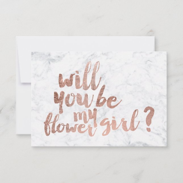 Rose gold marble flower girl (Front)