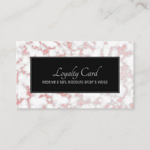 Rose Gold Marble Foil Texture Loyalty Card