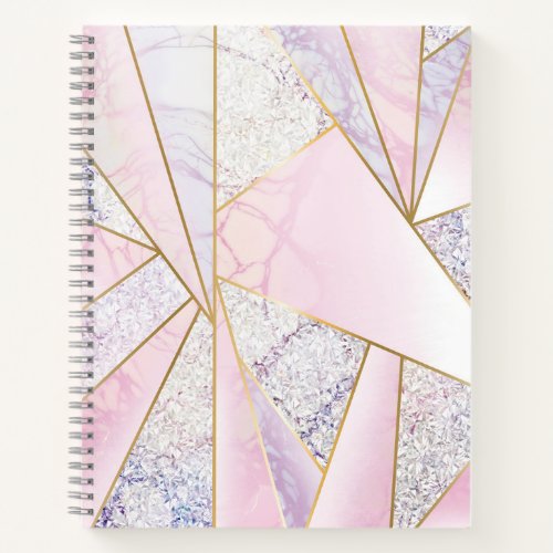 Rose gold Marble glitter like spirl Notebook