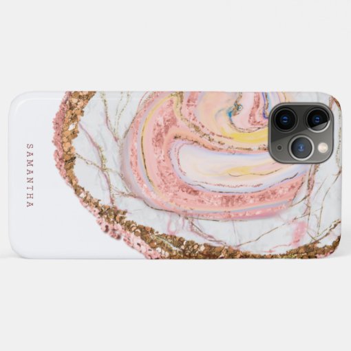 Rose Gold Marble Glitter Monogram Case Mate Iphone Case Zazzle 0145