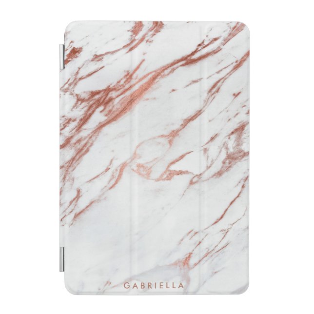 Rose Gold Marble iPad Mini Cover (Front)