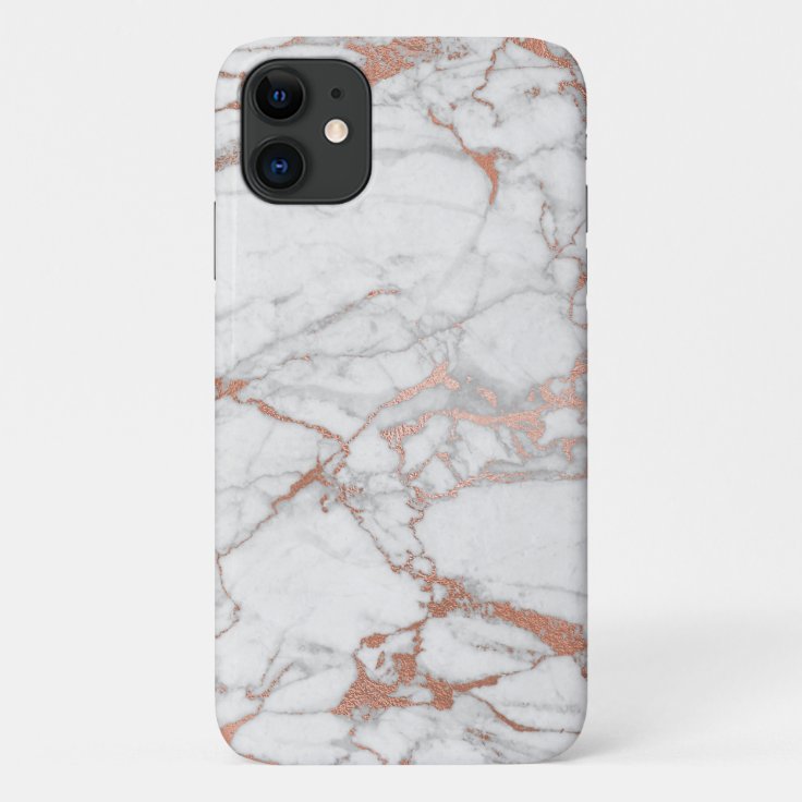 Rose Gold Marble Iphone Case Zazzle 4859