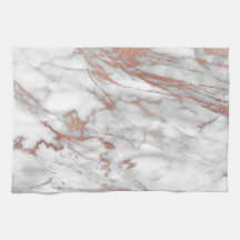 Rose Gold Marble Kitchen Towel