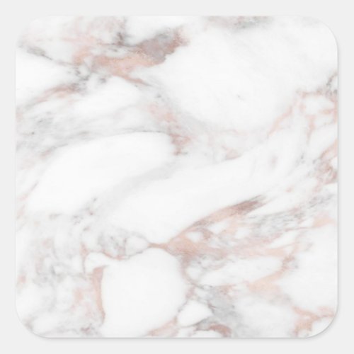 Rose Gold Marble Modern Elegant Blank Template Square Sticker