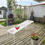 Rose Gold Marble Monogram Calligraphy Script Name Beer Pong Table<br><div class="desc">Our personalized beer pong tables make ideal gifts for any occasion. Featuring an abstract circle in faux rose gold, encircling your initials or monogram in modern calligraphy script with circle pyramids at each end, to use as cup placement guides. Perfect for family barbecues, family reunions or your cabin on the...</div>