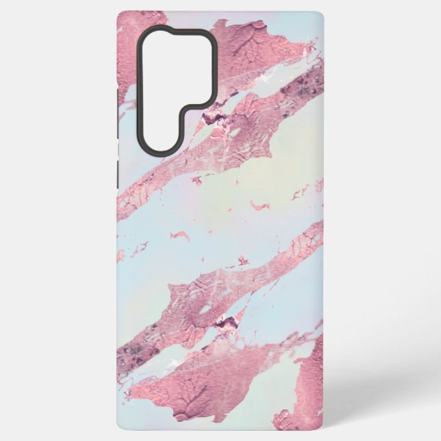 Rose Gold Marble Pastel Pattern Samsung Galaxy Case (Back)