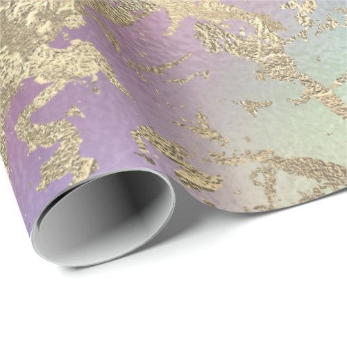 Rose Gold Marble Pastel Unicorn Urban Abstract Wrapping Paper