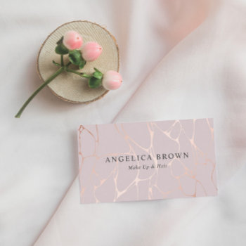 Rose Gold Marble Pattern Business Card by istanbuldesign at Zazzle