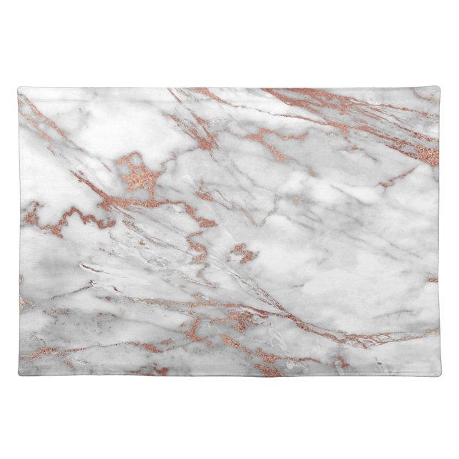 Rose Gold Marble Placemats (Front)