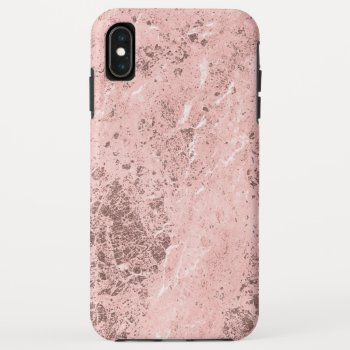 Rose Gold Marble Stone Look Iphone Xs Max Case by CityHunter at Zazzle
