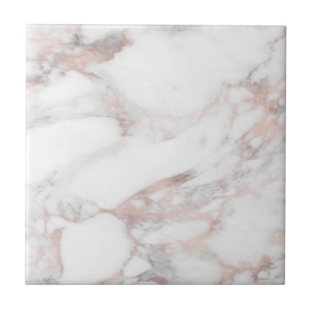 Rose Gold Marble Template Professional Elegant Ceramic Tile (Front)