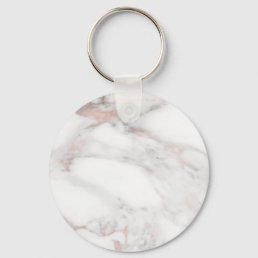 Rose Gold Marble Template Trendy Elegant Custom Keychain