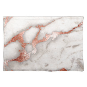 Rose Gold Marble Texture Cloth Placemat