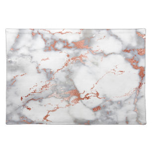 rose gold marble texture placemat