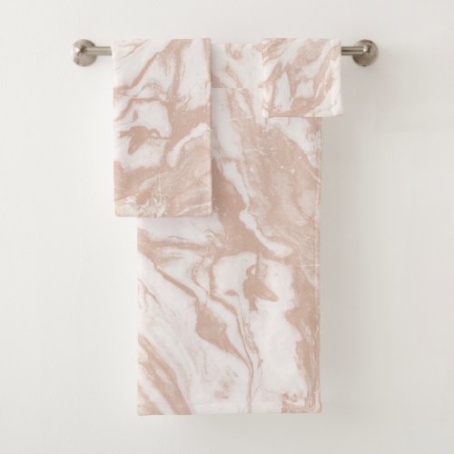 Rose Gold Marble Towel Set