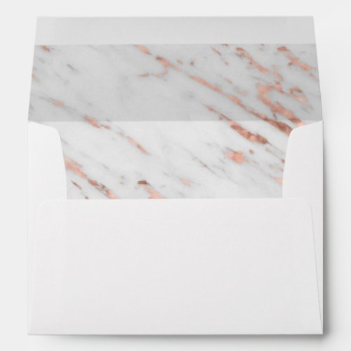 Rose Gold Marble Wedding Invitation Envelope