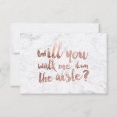 Rose gold marble will you walk me down the aisle (Front)