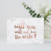 Rose gold marble will you walk me down the aisle (Standing Front)