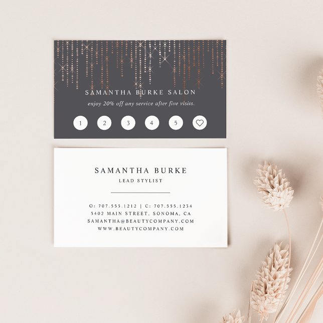 Rose Gold Marquee Loyalty Cards (Creator Uploaded)
