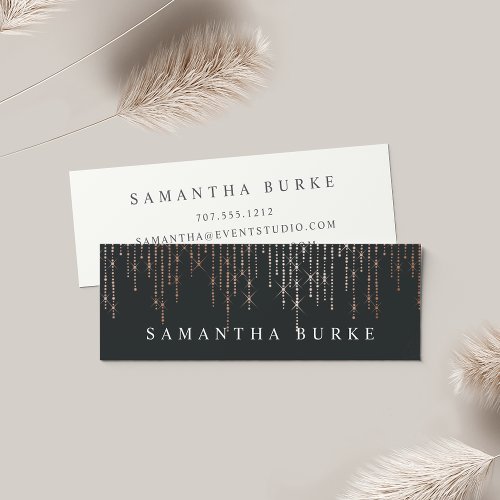 Rose Gold Marquee Mini Business Card