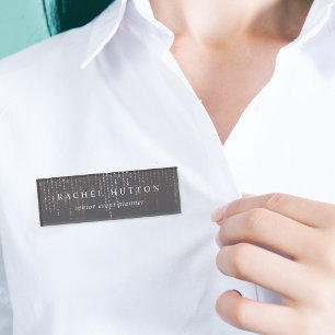 Rose Gold Marquee Name Tag