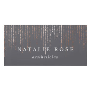 Rose Gold Marquee Personalized Door Sign
