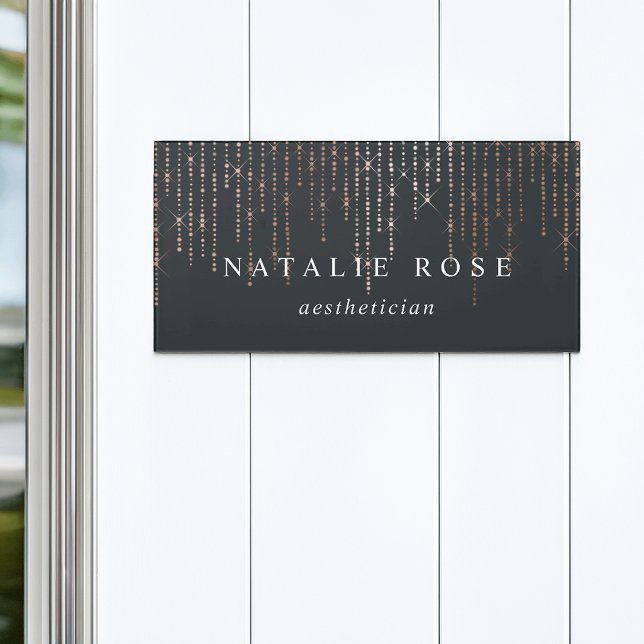 Rose Gold Marquee Personalized Door Sign (Creator Uploaded)