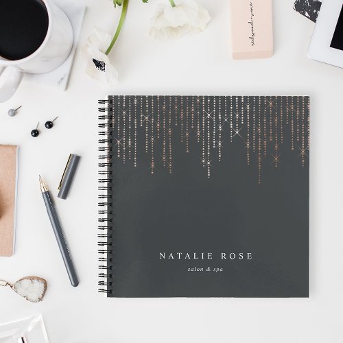 Rose Gold Marquee Personalized Notebook