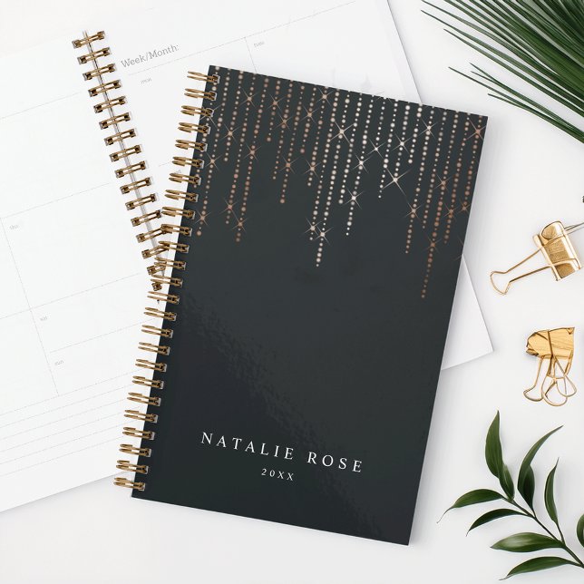 Rose Gold Marquee Personalized Planner (Creator Uploaded)