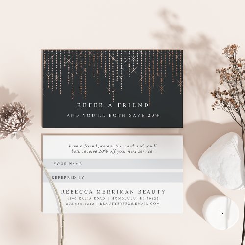 Rose Gold Marquee Referral Card