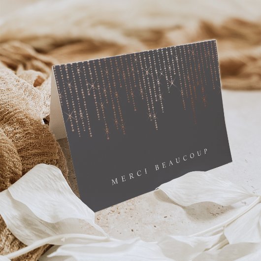 Rose Gold Marquee Thank You Cards
