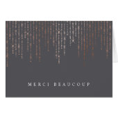 Rose Gold Marquee Thank You Cards (Front Horizontal)