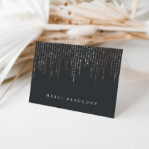 Rose Gold Marquee Thank You Note Cards