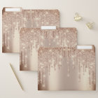 Rose Gold Metallic Drips Glitter Beauty Spark Offi