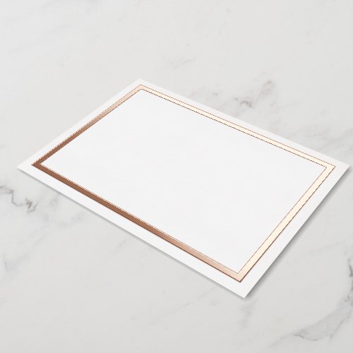 Rose Gold Metallic Foil Border Cards