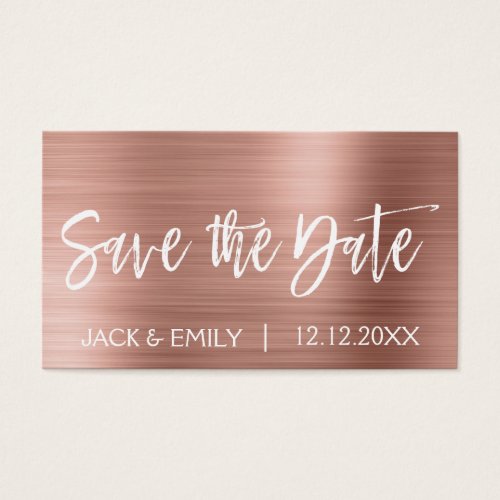 Rose Gold Metallic Foil Save the Date