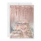 Rose Gold Metallic Glitter Drip Photo Graduation