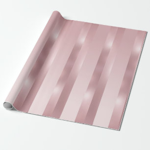 Rose Gold Metallic Look Modern Template Elegant Wrapping Paper