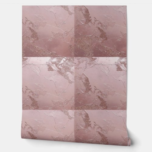 Rose Gold Metallic Plaster Tiles Wallpaper Rose Gold Metallic Plaster Tiles Wallpaper