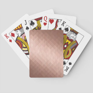 Rose gold metallic trendy chic design poker cards